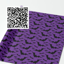 Paars Bat Pattern Cadeaupapier