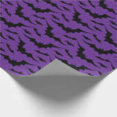 Paars Bat Pattern Cadeaupapier (Hoek)