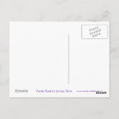 Paars Baubles briefkaart (Achterkant)