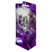 Paars Baubles cadeauwijn Wijn Cadeautas (Achterkant Gekanteld)