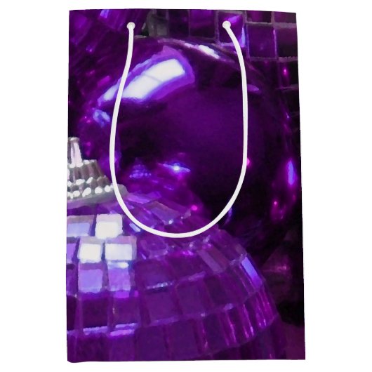 Paars Baubles cadeauzak medium Medium Cadeauzakje (Voorkant)