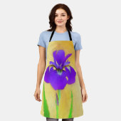 Paars Bearded Iris Schilderij - Originele Bloem Ku Schort (Gedragen)