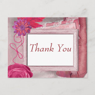 Paars bedankt Rustic Briefkaart