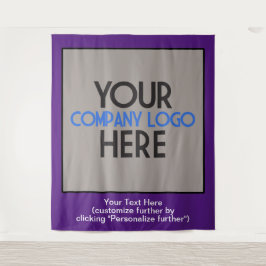 Paars bedrijfslogo zakelijke beurs achtergrondsche wandkleed
