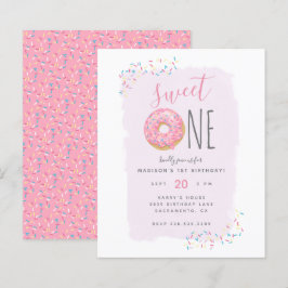 Paars | Begroting Donut Sprinkle Sweet 1e verjaard
