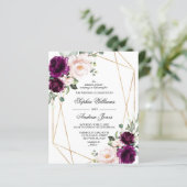 Paars begroting en uitnodiging tot weddenschap (Staand voorkant)