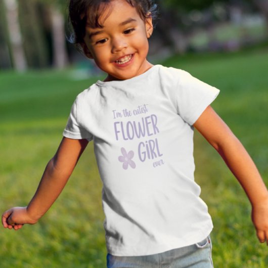 Paars ben ik de Cutest Bloemenmeisje ooit Kinder Shirts