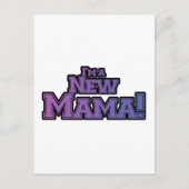 Paars ben ik een New Mama Tshirts en Gifts Briefkaart (Voorkant)