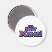 Paars ben ik een New Mama Tshirts en Gifts Magneet (Voorkant / Achterkant)