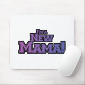 Paars ben ik een New Mama Tshirts en Gifts Muismat (Met muis)