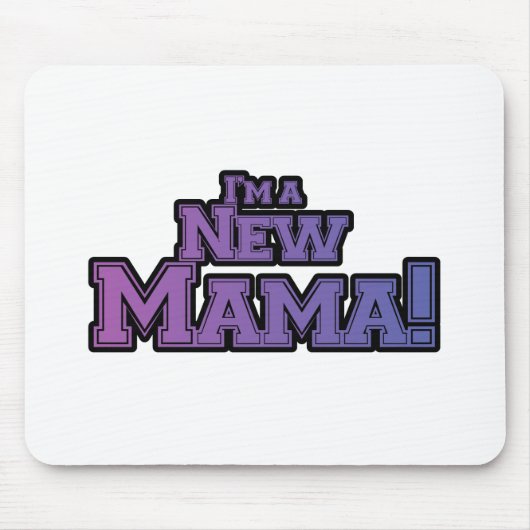 Paars ben ik een New Mama Tshirts en Gifts Muismat (Voorkant)