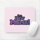 Paars ben ik een New Mama Tshirts en Gifts Muismat (Met muis)