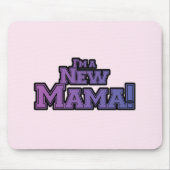 Paars ben ik een New Mama Tshirts en Gifts Muismat (Voorkant)