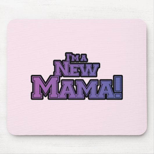Paars ben ik een New Mama Tshirts en Gifts Muismat (Voorkant)