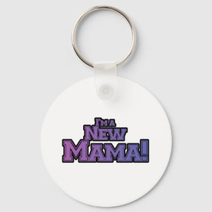 Paars ben ik een New Mama Tshirts en Gifts Sleutelhanger