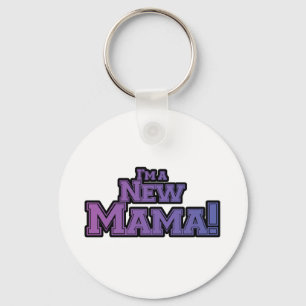 Paars ben ik een New Mama Tshirts en Gifts Sleutelhanger