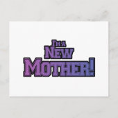 Paars ben ik een New Moeder Tshirts en Gifts Briefkaart (Voorkant)