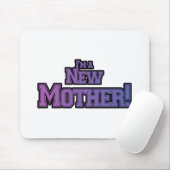Paars ben ik een New Moeder Tshirts en Gifts Muismat (Met muis)