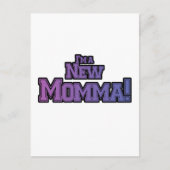 Paars ben ik een New Momma Tshirts en Gifts Briefkaart (Voorkant)