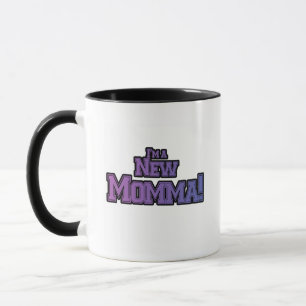 Paars ben ik een New Momma Tshirts en Gifts Mok