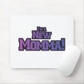 Paars ben ik een New Momma Tshirts en Gifts Muismat (Met muis)