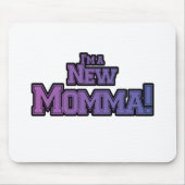 Paars ben ik een New Momma Tshirts en Gifts Muismat (Voorkant)