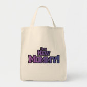 Paars ben ik een nieuwe mammie-T-shirts en cadeaut Tote Bag (Voorkant)