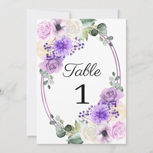 Paars Berichten Tafelnummer (Voorkant)