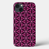 Paars Berry Geometric Pattern Hoesje (Achterkant)