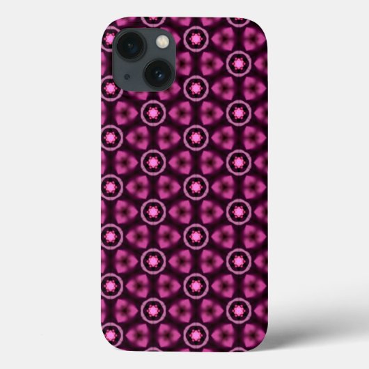 Paars Berry Geometric Pattern Hoesje (Achterkant)
