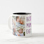 Paars | Beste Moeder ooit aangepaste foto Mok (Voorkant links)