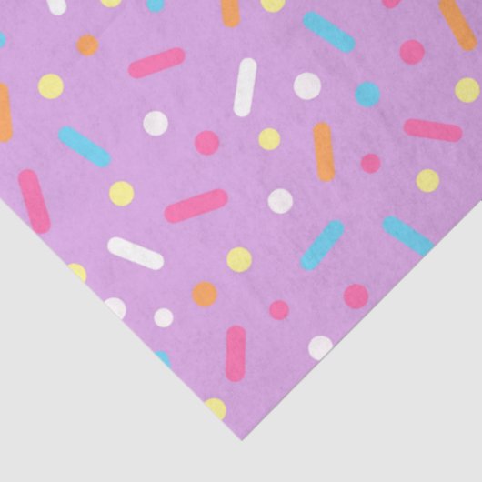 Paars Bevroren Icing & Donut Sprinkles Tissuepapier (Detail)