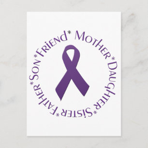 paars bewustmakingslint briefkaart