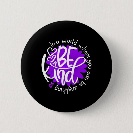 Paars bewustzijn bij overdosering ronde button 5,7 cm (Voorkant)
