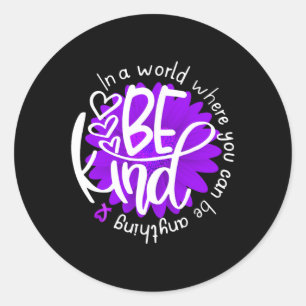 Paars bewustzijn bij overdosering ronde sticker