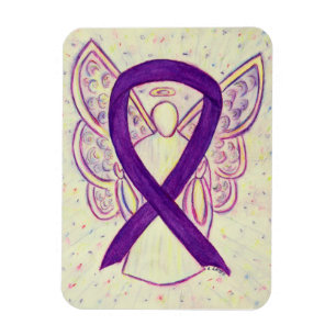 Paars bewustzijn Ribbon Angel Art Custom Magnet Magneet