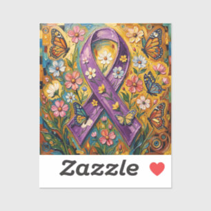 Paars bewustzijnslint Fibro Sticker
