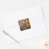 Paars Bewustzijnslint Fibro Vierkante Sticker (Envelop)