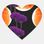 Paars binnendringen hart sticker (Voorkant)