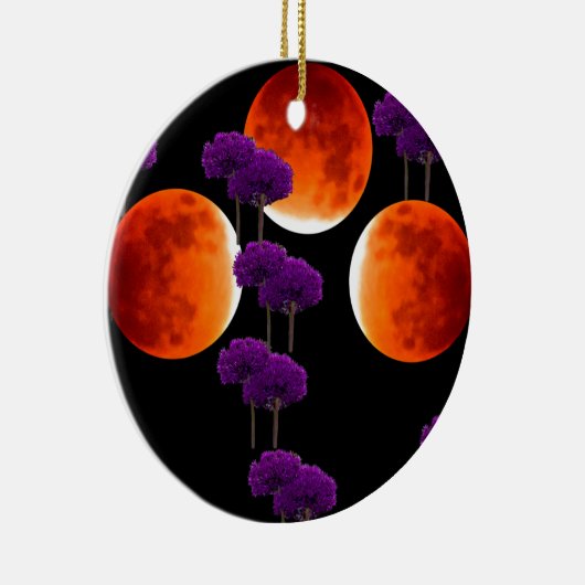 Paars binnendringen keramisch ornament (Rechts)