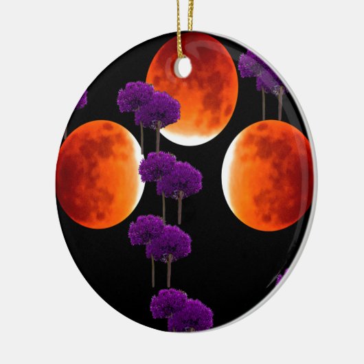 Paars binnendringen keramisch ornament (Links)