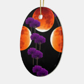 Paars binnendringen keramisch ornament (Links)