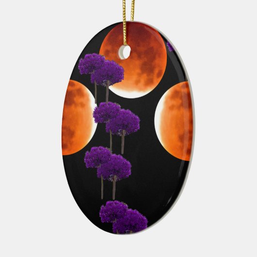 Paars binnendringen keramisch ornament (Links)