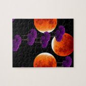 Paars binnendringen legpuzzel (Horizontaal)