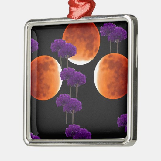 Paars binnendringen metalen ornament (Links)