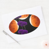 Paars binnendringen ovale sticker (Envelop)