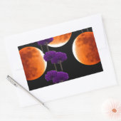 Paars binnendringen rechthoekige sticker (Envelop)