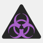 Paars biogevaarsymbool sticker (Voorkant)