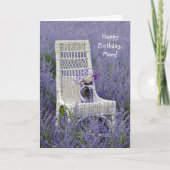 Paars Birthday Bouquet Kaart (Voorkant)