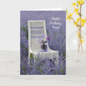 Paars Birthday Bouquet Kaart (Gele Bloem)